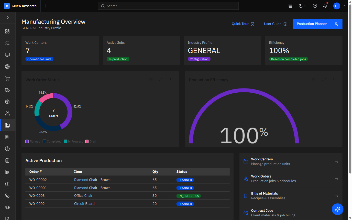 Carbon ERP Manufacturing screenshot